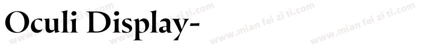 Oculi Display字体转换